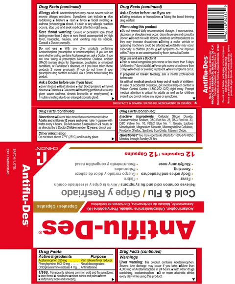 Antiflu DesCough and Flu 포장