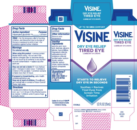 Visine Dry Eye ReliefEye Drops 포장