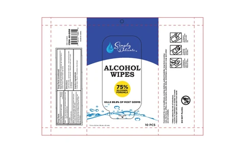 75% ALCOHOL WIPES 포장