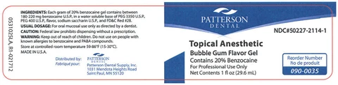 Topical Anesthetic Bubble Gum packaging