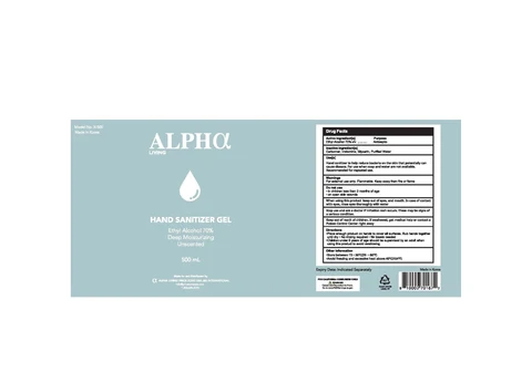 Alpha Living Hand Sanitizer gel 포장