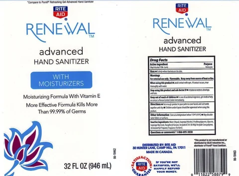 RITE AID RENEWALWITH MOISTURIZERS 포장