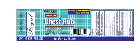Assured VAPORIZING CHEST RUB 포장