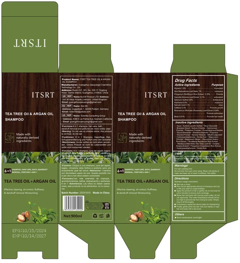 ITSRT Tea Tree Oil and Argan Oil packaging