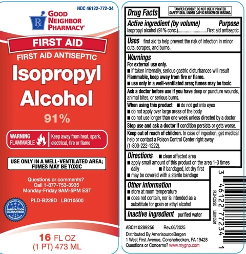 Isopropyl alcohol 포장