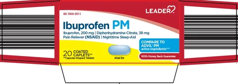 Leader Ibuprofen PM packaging