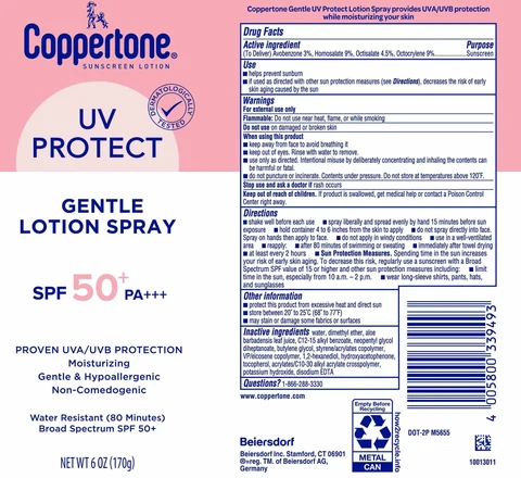 Coppertone UV Protect Sunscreen SPF 50 포장