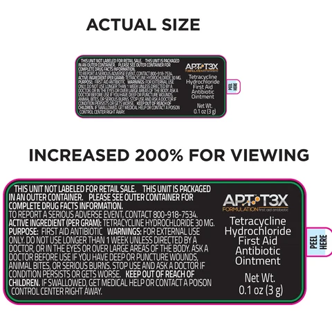 APT T3X Tetracycline Hydrochloride First Aid Antibiotic 포장