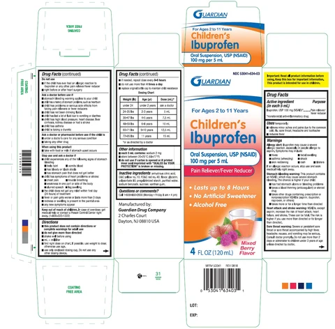 Childrens Ibuprofen packaging