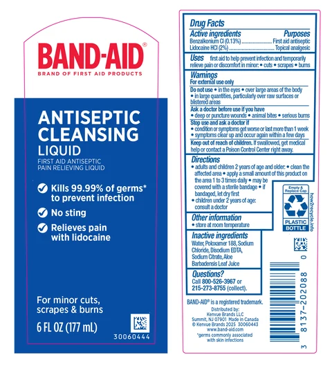 Band Aid Antiseptic Cleansing Liquid 포장