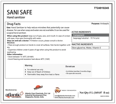 SANI SAFE Hand Sanitizer 포장