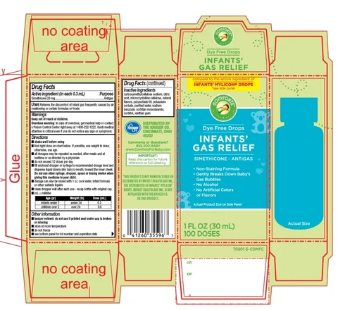 Infants Gas ReliefDye Free packaging