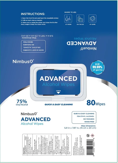 ADVANCED ALCOHOL WIPES 포장
