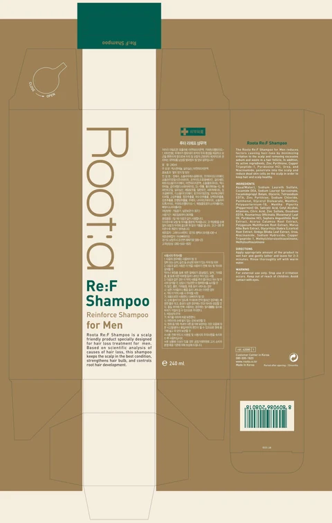 Roota Re F for men packaging