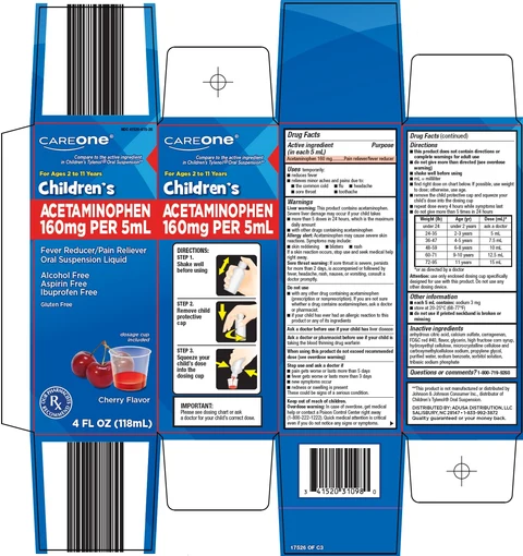CareOne Childrens Acetaminophen 포장