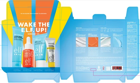 e.l.f. Wake the E.L.F. Up Skincare Set packaging