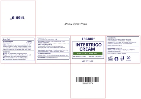 Tagrid Intertrigo Cream For Skin Fold Rash Clotrimazole 1% 포장