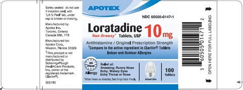 Loratadine packaging