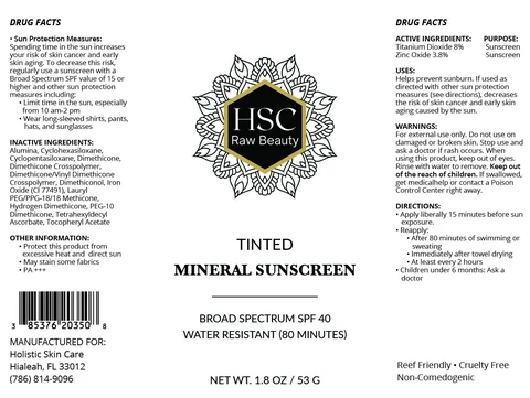 Tinted Mineral Sunscreen packaging