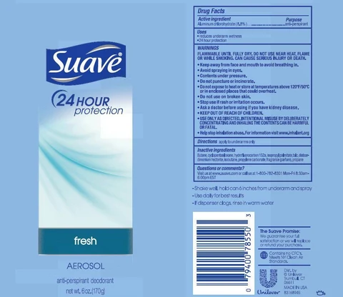 SuaveFresh Antiperspirant Deodorant 포장