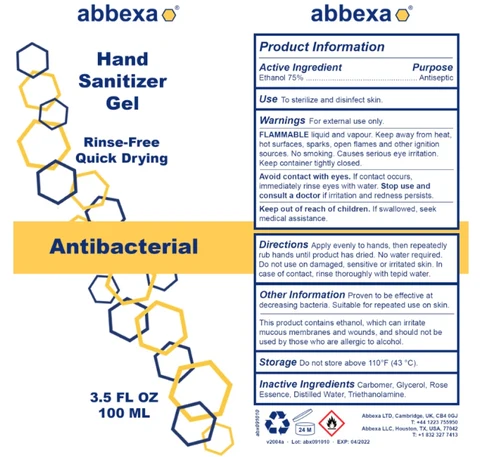 Abbexa Hand Sanitizer packaging