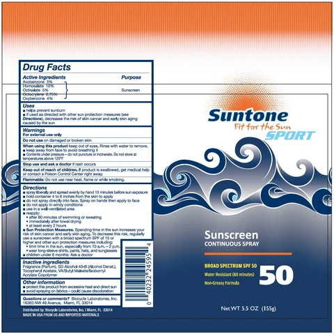 SuntoneSport Sunscreen Broad Spectrum SPF 50 포장
