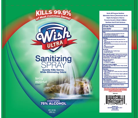 WISH ULTRA ALCOHOL SANITIZINGSPRING WATERFALL packaging