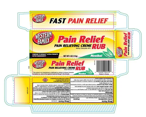 Western Family Pain Relieving packaging
