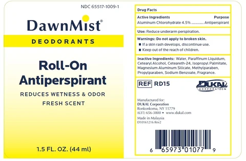 DawnMist Antiperspirant Deodorant 포장