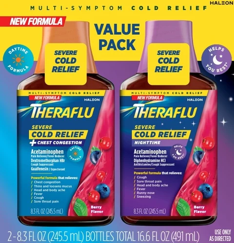 TherafluSevere Cold Relief packaging