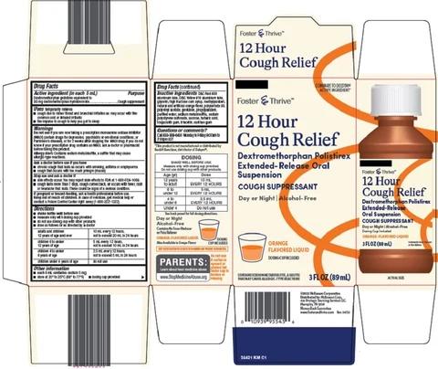foster and thrive 12 hour cough relief packaging