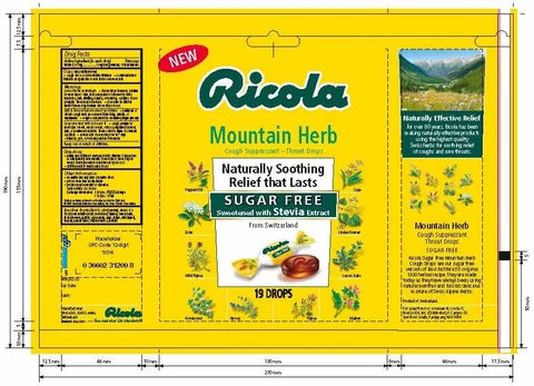MOUNTAIN HERB SUGAR FREE WITH STEVIA COUGH SUPPRESSANT ORAL ANESTHETIC 포장