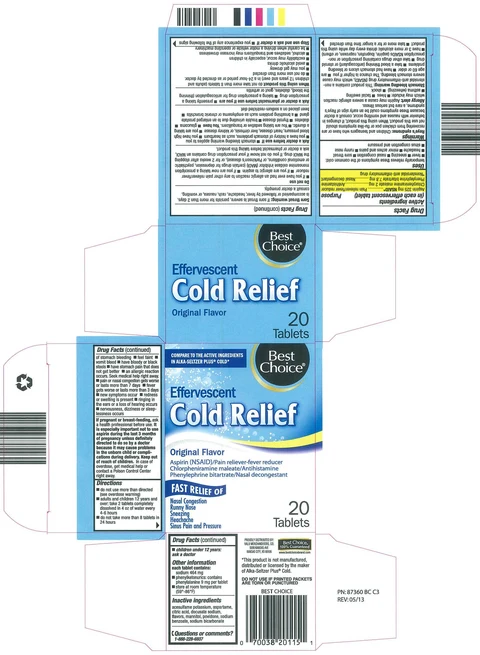 Best Choice Effervescent Cold Relief 포장