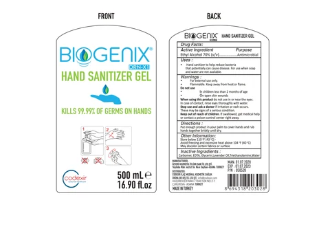 BIOGENIX Hand Sanitizer Gel 포장