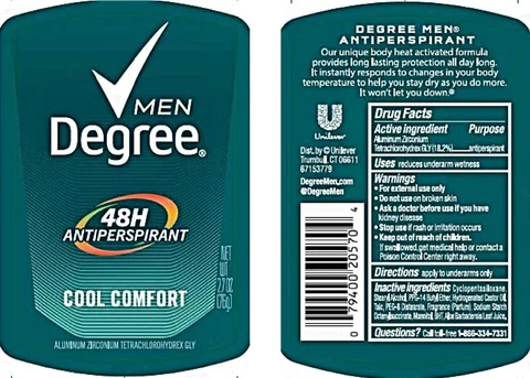 DegreeMen Cool Comfort 48H Antiperspirant 포장