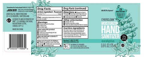 Cyber Clean Moisturizing Hand Sanitizer Eucalyptus 포장