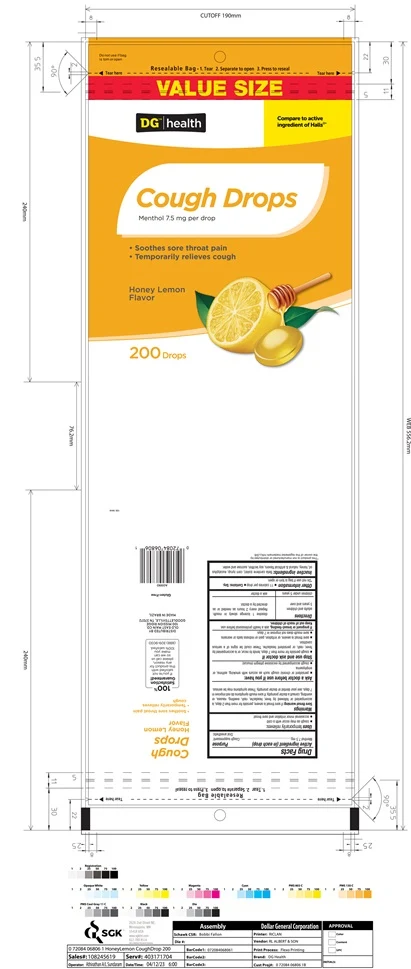 Cough Drops Dollar General Honey Lemon 200ct 포장