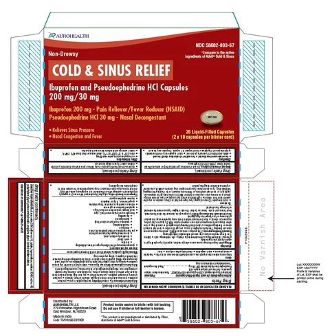 Ibuprofen and Pseudoephedrine HCl 포장
