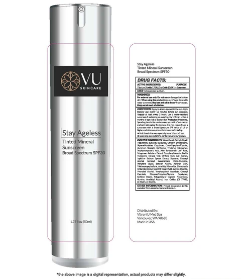 Stay Ageless Tinted Mineral Sunscreen Broad Spectrum SPF 30 packaging