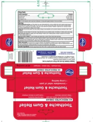 4x Medicated Toothache and Gum Cream 포장