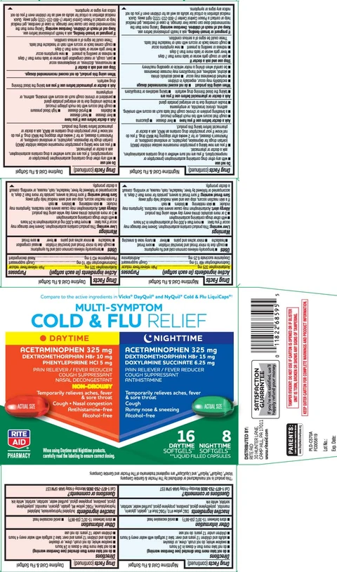 Daytime Nighttime Cold Flu Relief 포장
