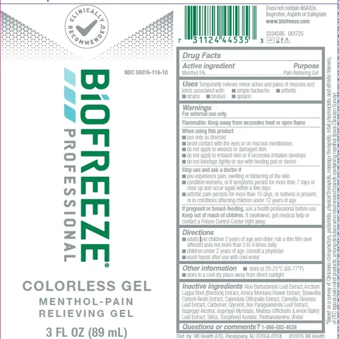 Biofreeze Professional Colorless 포장