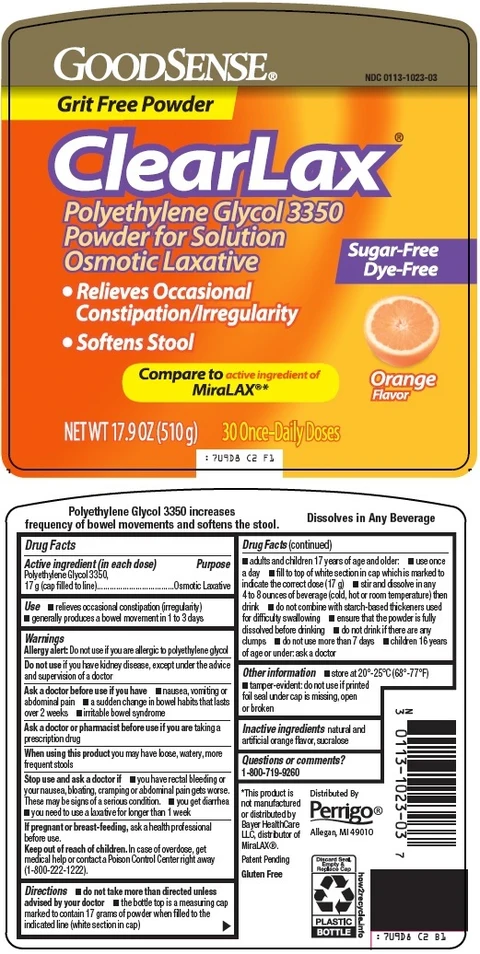 good sense clearlax packaging