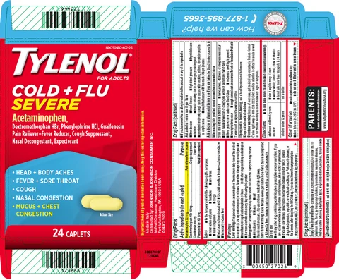 TYLENOL Cold Plus FluSevere 포장