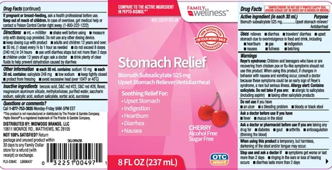 Stomach ReliefCherry packaging