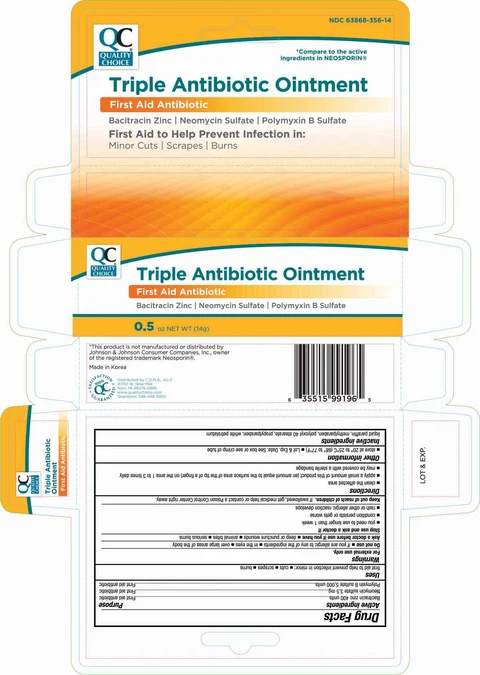 Quality Choice Triple Antibiotic 포장