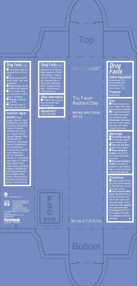 ageLOC Tru Face Radiant Day packaging
