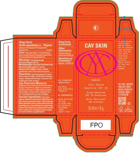 Cay Skin Isle Sheen Sunstick SPF 35 포장