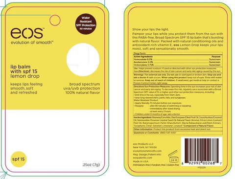 eos lip balm sunscreen broad spectrum spf 15 packaging