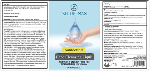 SECUREMAXANTIBACTERIAL HAND CLEANSING 포장